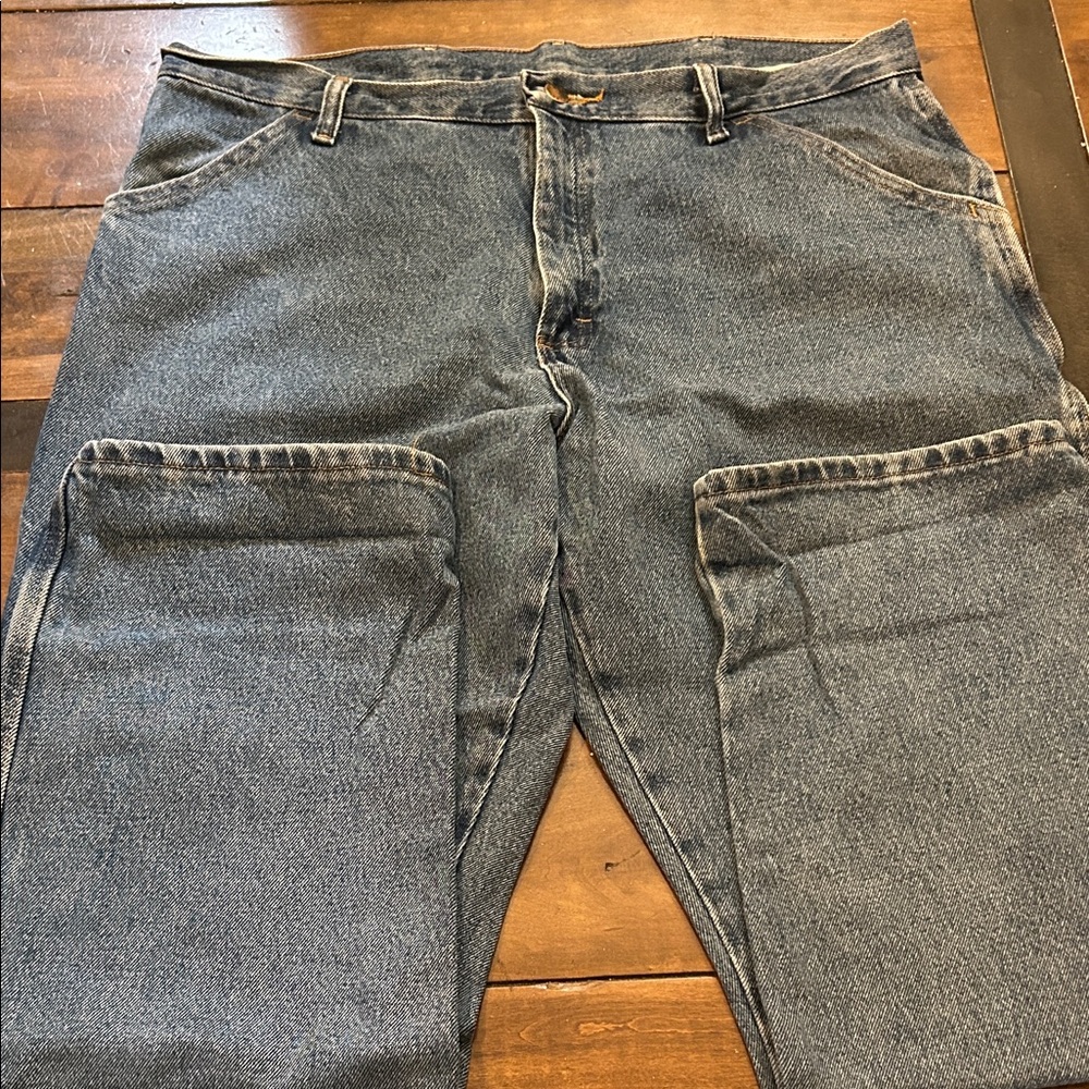 Rustles Classic Carpenter Blue Denim Jeans 38X30 baggie straight.